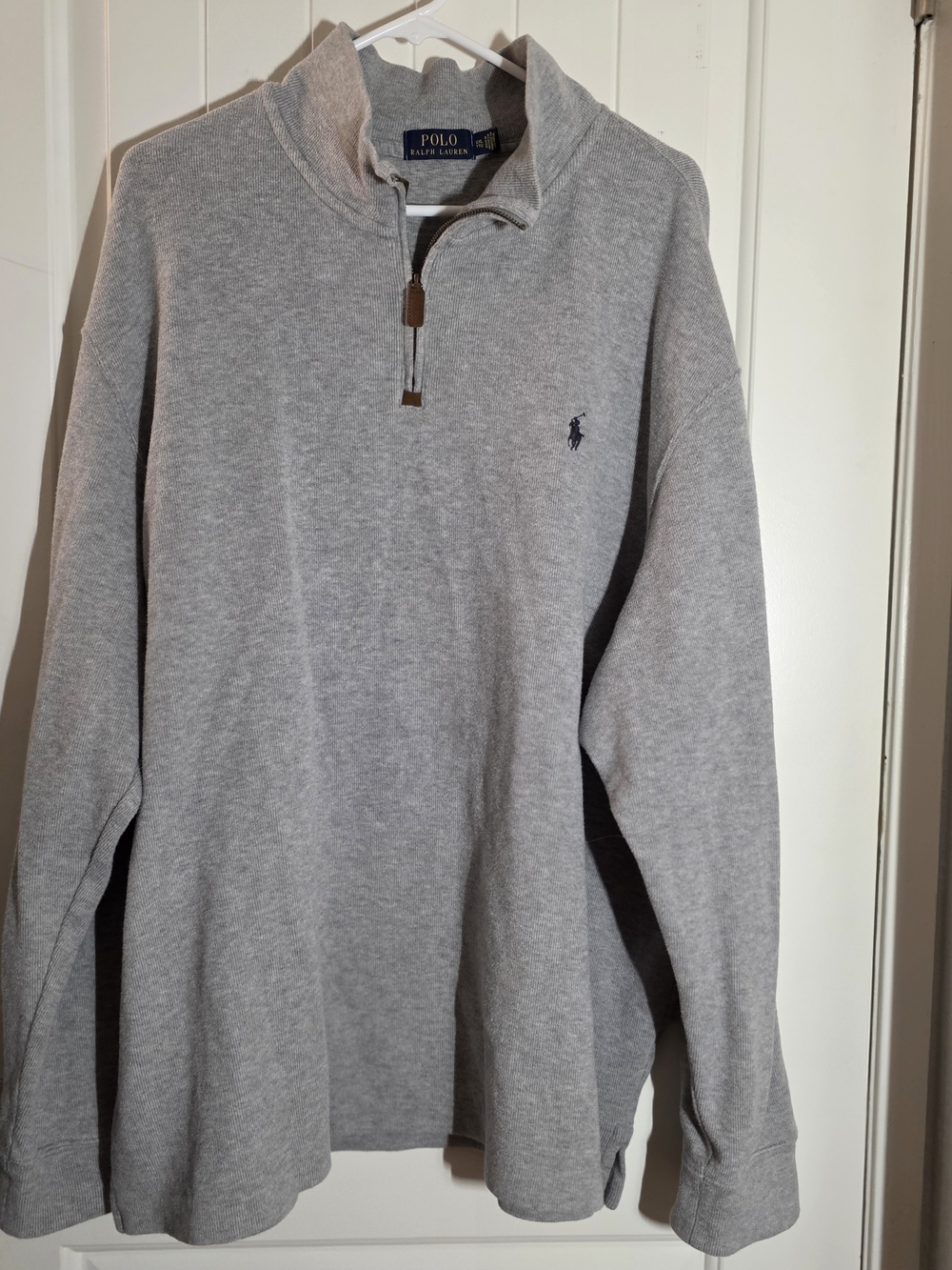 Polo by Ralph Lauren Men's Grey Quarter-Zip Sweater